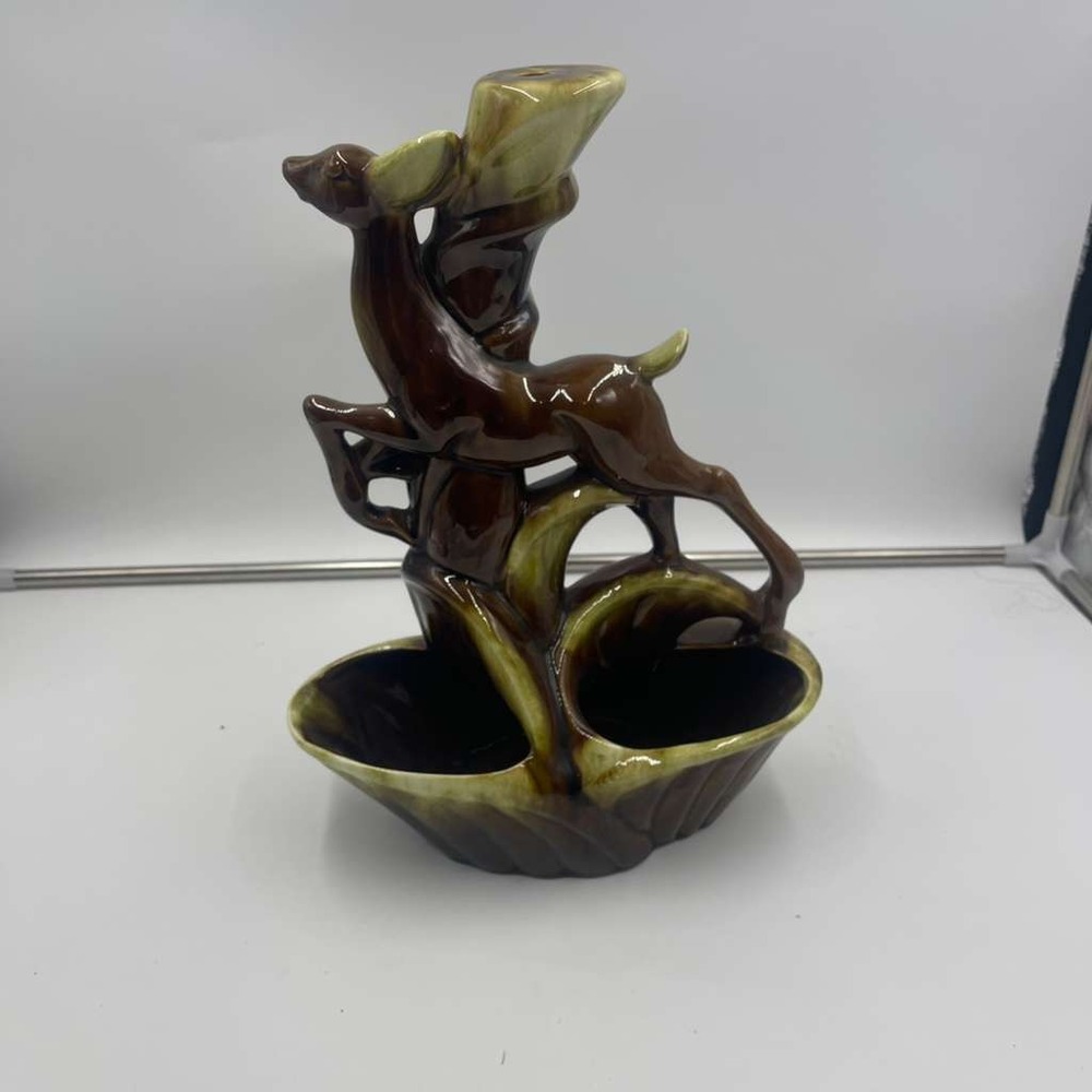 Vintage Mid Century Ceramic RARE MCM PHIL MAR 1950S LEAPING DEER LAMP PLANTER‎